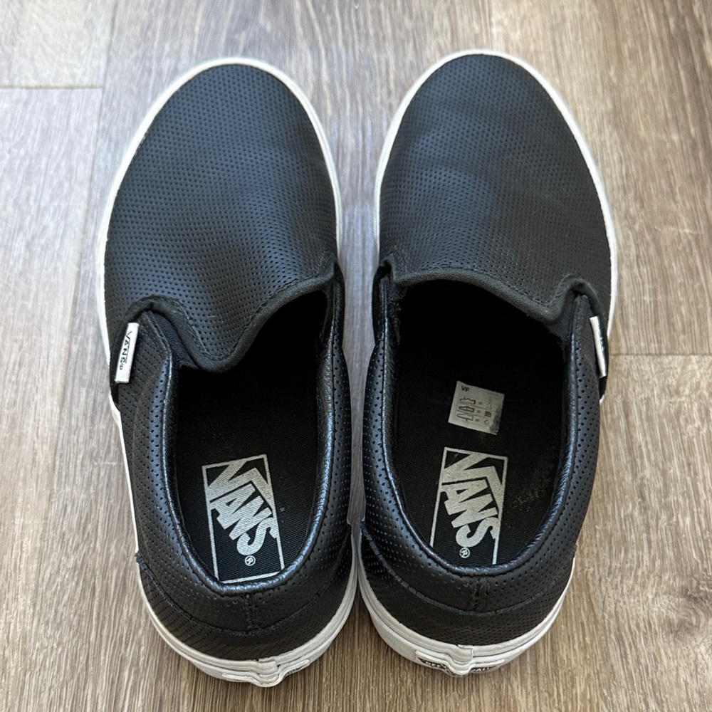 Vans Women’s Black Classic Slip-On Sneakers - Picture 2 of 7